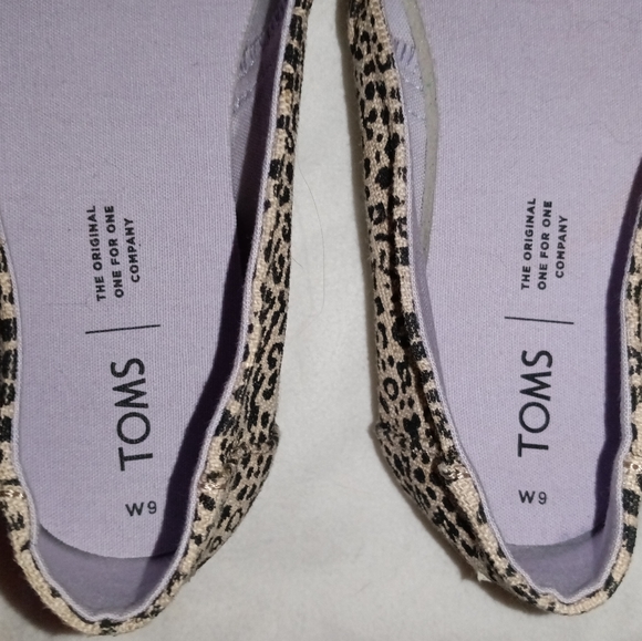 🆕TOMS Womens Alpargata Leopard Slip On Flats Casual Shoes Size 9 - Picture 9 of 10